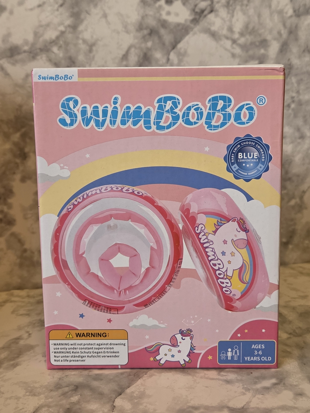 SwimBoBo Pink Girls 3-6 Years Old Swim Arm Floatie Set With Pump